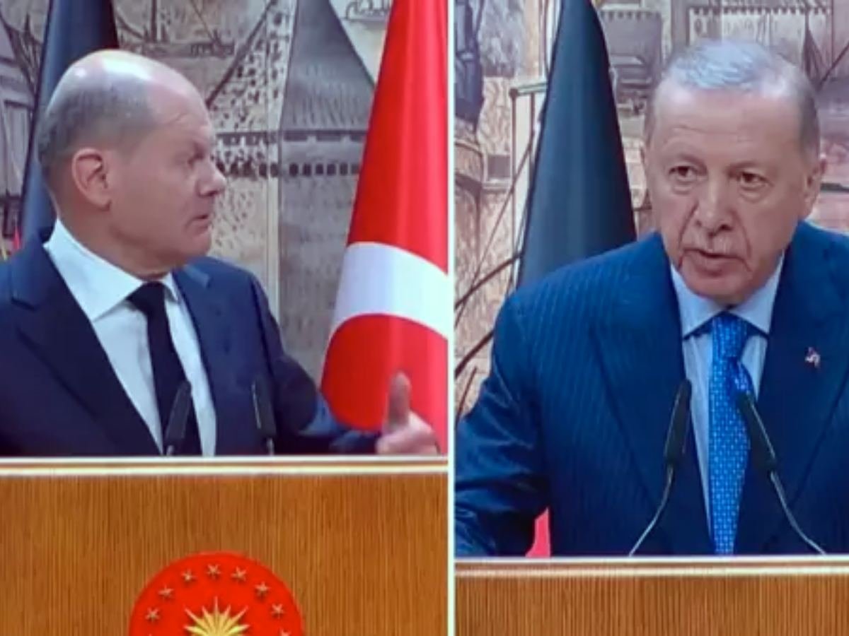 Erdoğan’dan Alman cumhurbaşkanına kameralar önünde Gazze azarı