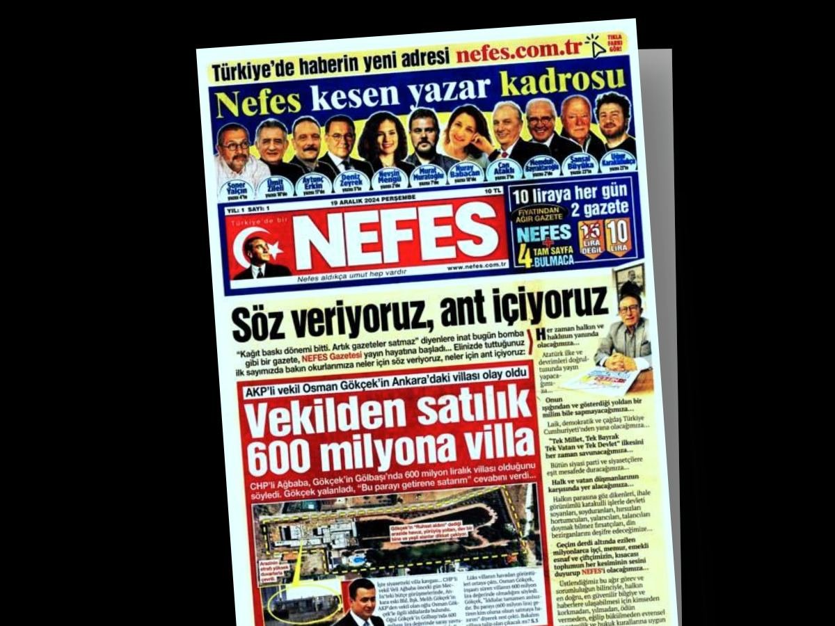 Beklenen gazete yayına başladı: Sözcü gazetesi resmen bölündü! İşte Nefes'in ilk manşeti ve fiyatı